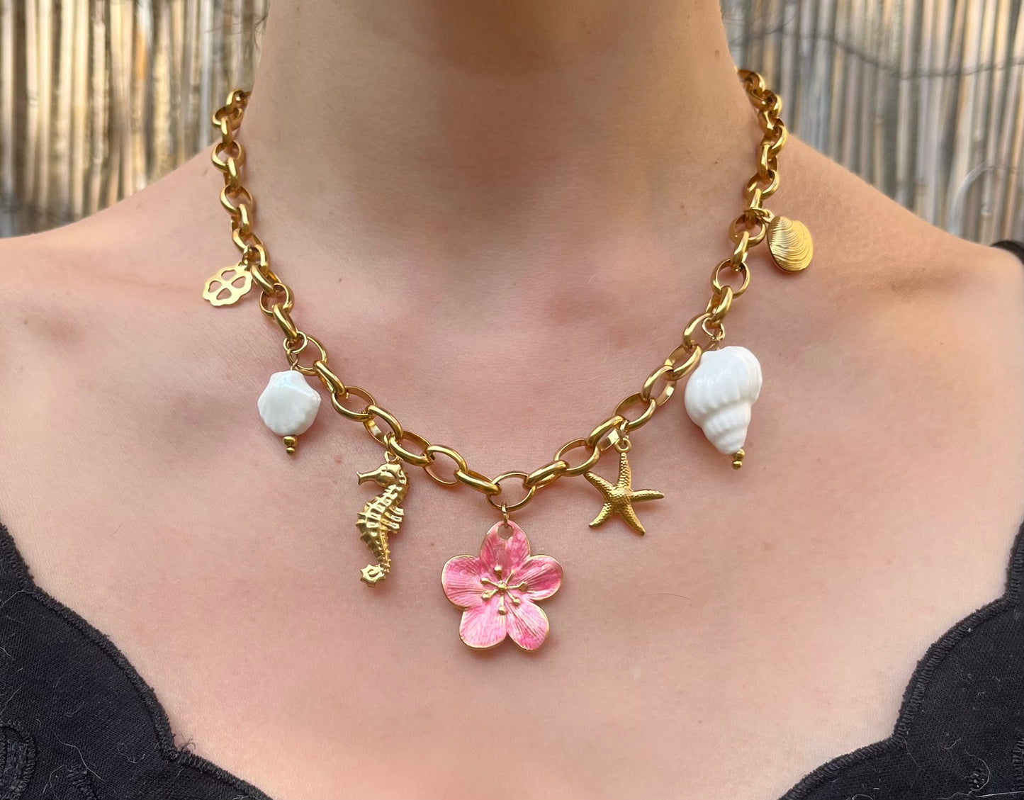 Collier charms « Rosa »