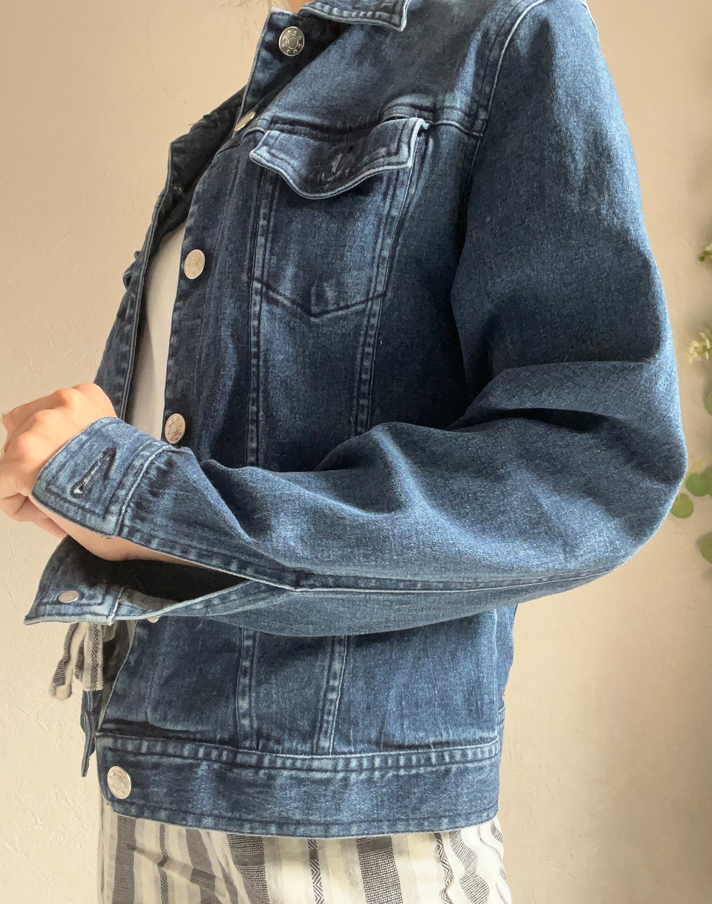 Veste en jean noeuds