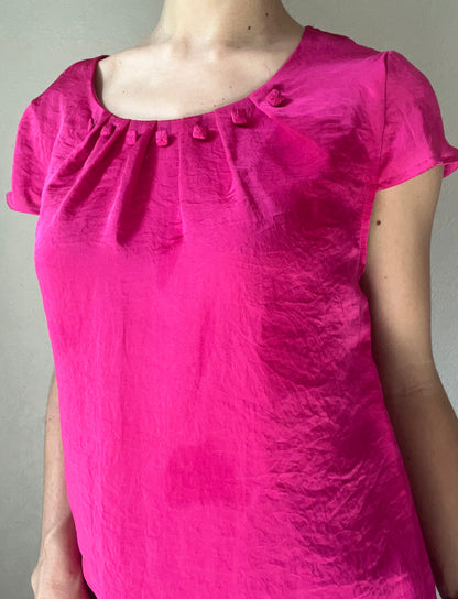 Top fuchsia satiné
