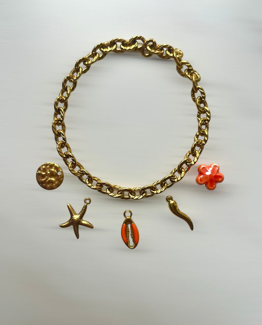 Bracelet charms doré