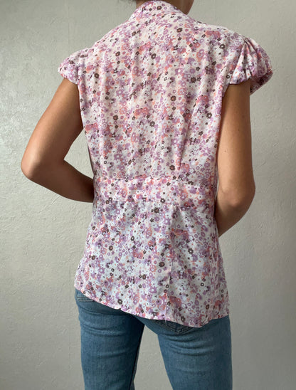 Blouse fleurie volantée