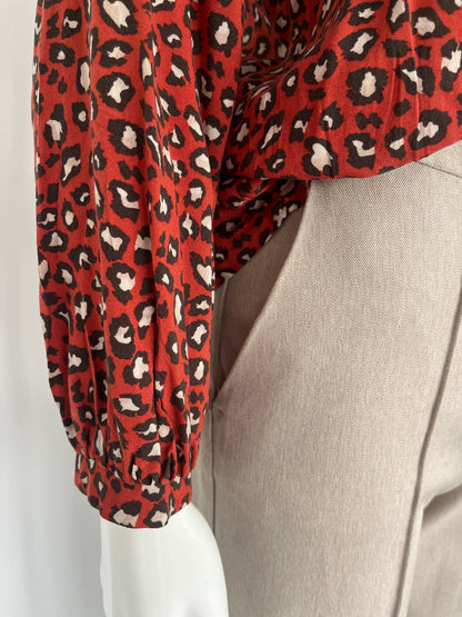 Blouse à motif léopard